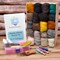 Extra Large Needle Felting Starter Kit Includes 20 Colors Natural Premium Wool, 50 Needles and Tools, Text and Video Guide. Craft Kit for Beginners, Kids and Adults